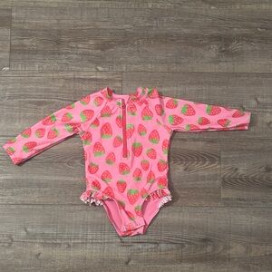 George Pink Strawberry Kids Rashguard